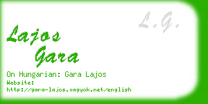 lajos gara business card